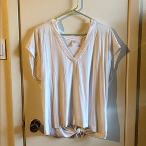 Athleta White V-Neck Tee